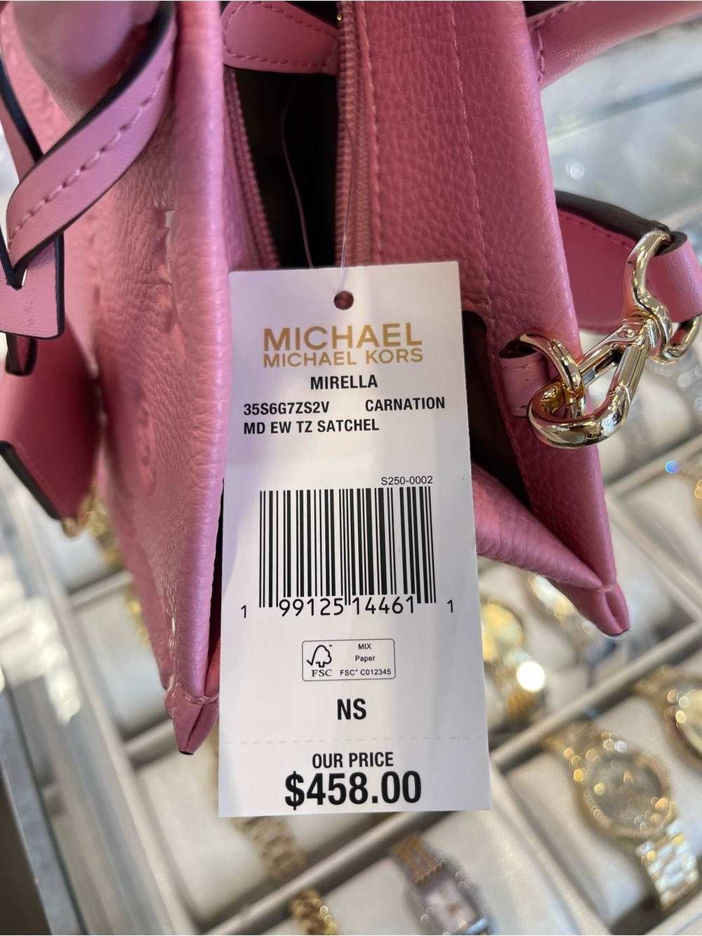 Michael Kors Mirella Md Logo Debossed Satchel Shoulder Tote Handb
Carnation 
NWT - Picture 9 of 16